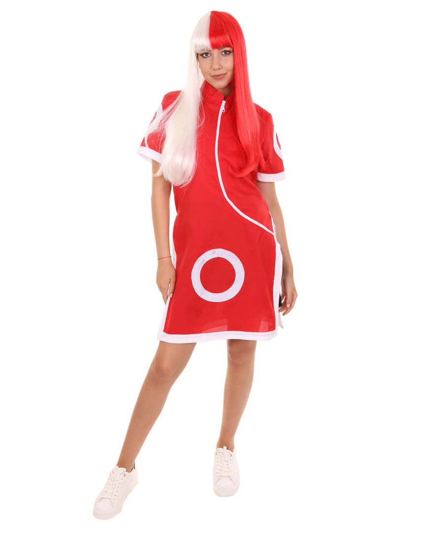 HPO Adult Women's Ninja Anime Costume | Red & White Cosplay Costume