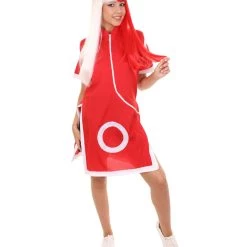 HPO Adult Women's Ninja Anime Costume | Red & White Cosplay Costume