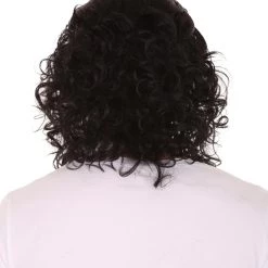HPO Men's Movie Mens Black Curly Wig | Cosplay Wig | Premium Breathable Capless Cap