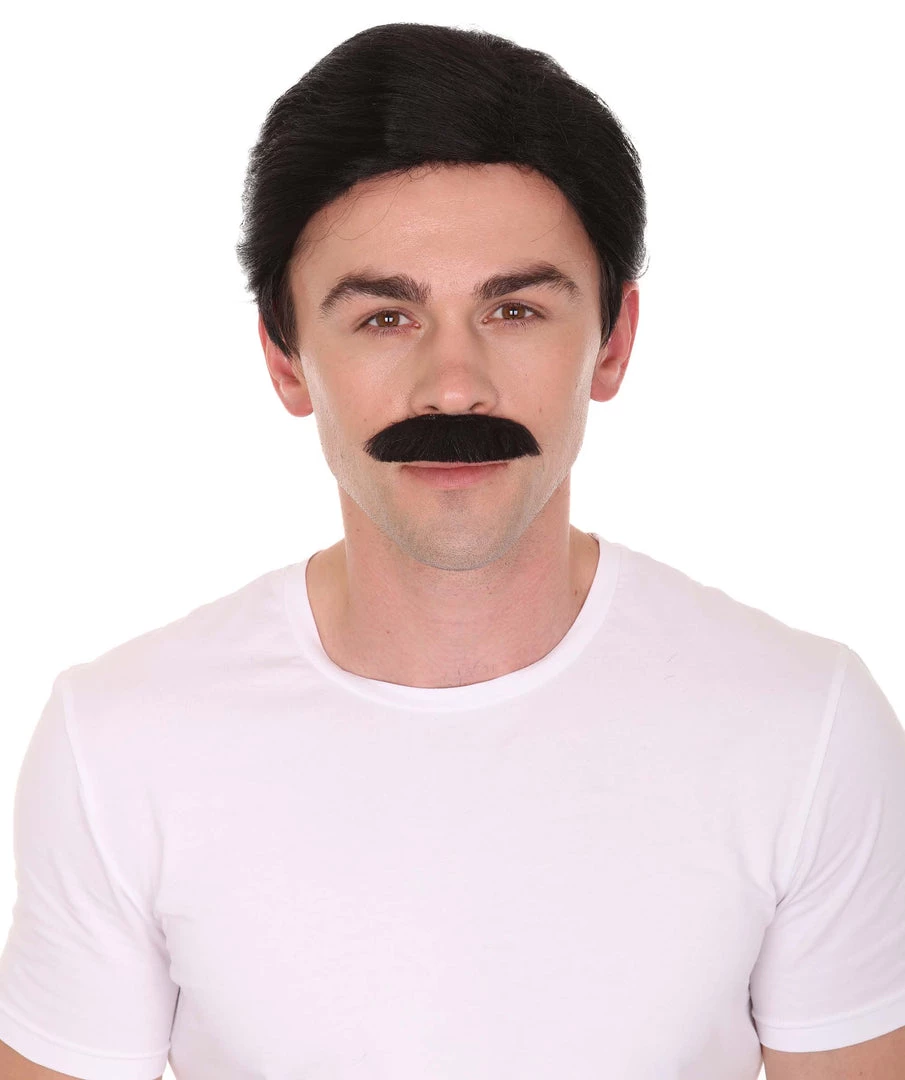 HPO Men's Father Wig And Moustache Set | Mens Cosplay Halloween Wig | Premium Breathable Capless Cap