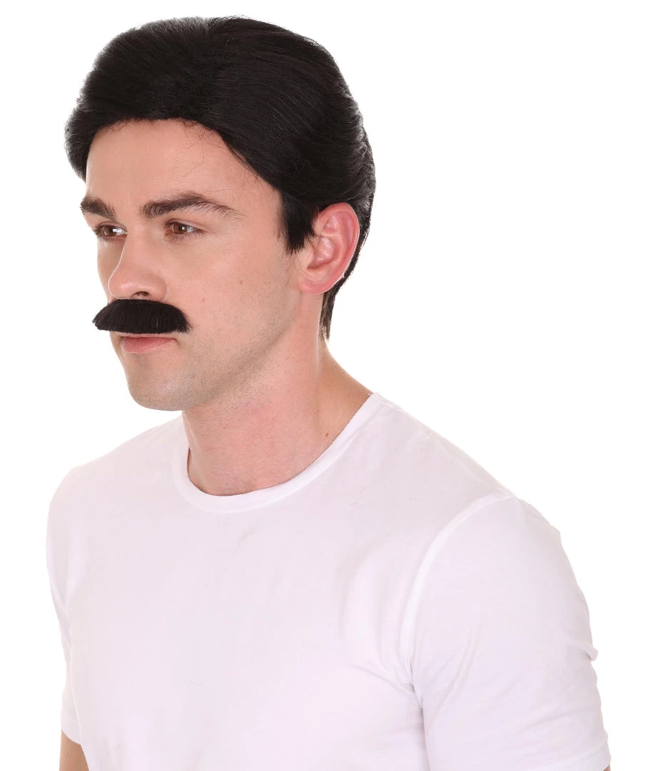 HPO Men's Father Wig And Moustache Set | Mens Cosplay Halloween Wig | Premium Breathable Capless Cap