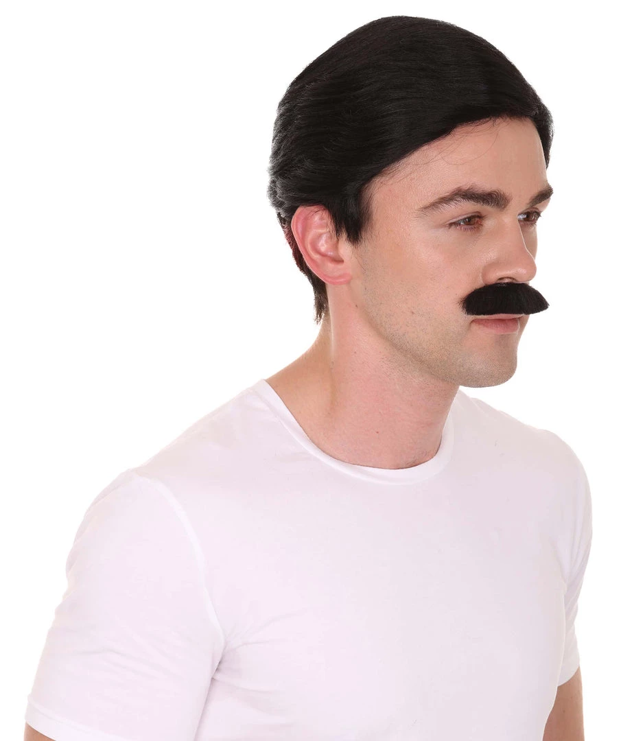 HPO Men's Father Wig And Moustache Set | Mens Cosplay Halloween Wig | Premium Breathable Capless Cap