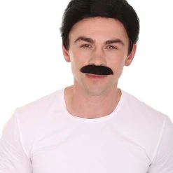 HPO Men's Father Wig And Moustache Set | Mens Cosplay Halloween Wig | Premium Breathable Capless Cap