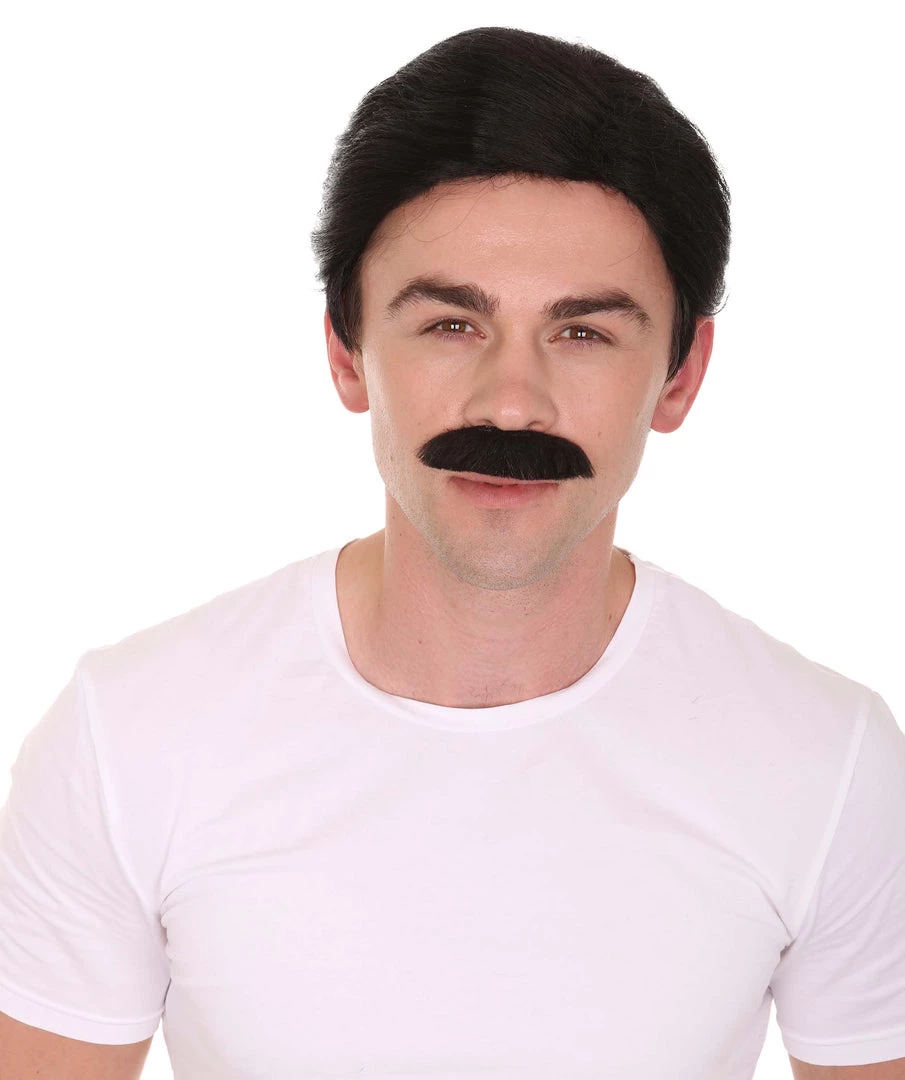 HPO Men's Father Wig And Moustache Set | Mens Cosplay Halloween Wig | Premium Breathable Capless Cap
