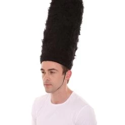 HPO Adult Men's English British Royal Guard Hat 18.5 Inches Tall | Black Costume Accessories