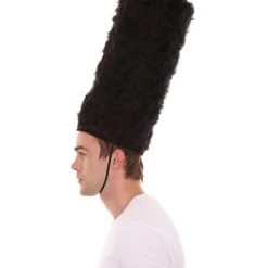 HPO Adult Men's English British Royal Guard Hat 18.5 Inches Tall | Black Costume Accessories
