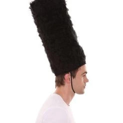 HPO Adult Men's English British Royal Guard Hat 18.5 Inches Tall | Black Costume Accessories