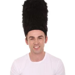 HPO Adult Men's English British Royal Guard Hat 12.5 Inches Tall Accessories Costume | Black Accessories Costume