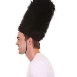 HPO Adult Men's English British Royal Guard Hat 12.5 Inches Tall Accessories Costume | Black Accessories Costume