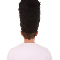 HPO Adult Men's English British Royal Guard Hat 12.5 Inches Tall Accessories Costume | Black Accessories Costume