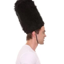 HPO Adult Men's English British Royal Guard Hat 12.5 Inches Tall Accessories Costume | Black Accessories Costume