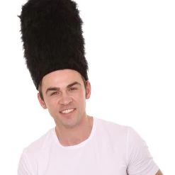 HPO Adult Men's English British Royal Guard Hat 12.5 Inches Tall Accessories Costume | Black Accessories Costume