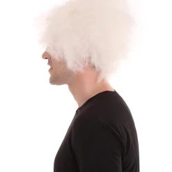 HPO Half Bald Head Mens Short Wig, Grey Men's