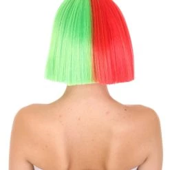 HPO Christmas Australian Singer Womens Wig | Red & Green Holiday Wigs | Premium Breathable Capless Cap
