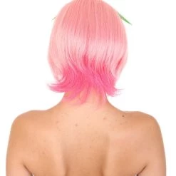 HPO Women's Peach Womens Wig | Bob Party Ready Fancy Cosplay Halloween Wig | Premium Breathable Capless Cap