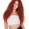 HPO Women's Princess Womens Wig | Super Size Jumbo TV/Movie Auburn Wig | Premium Breathable Capless Cap
