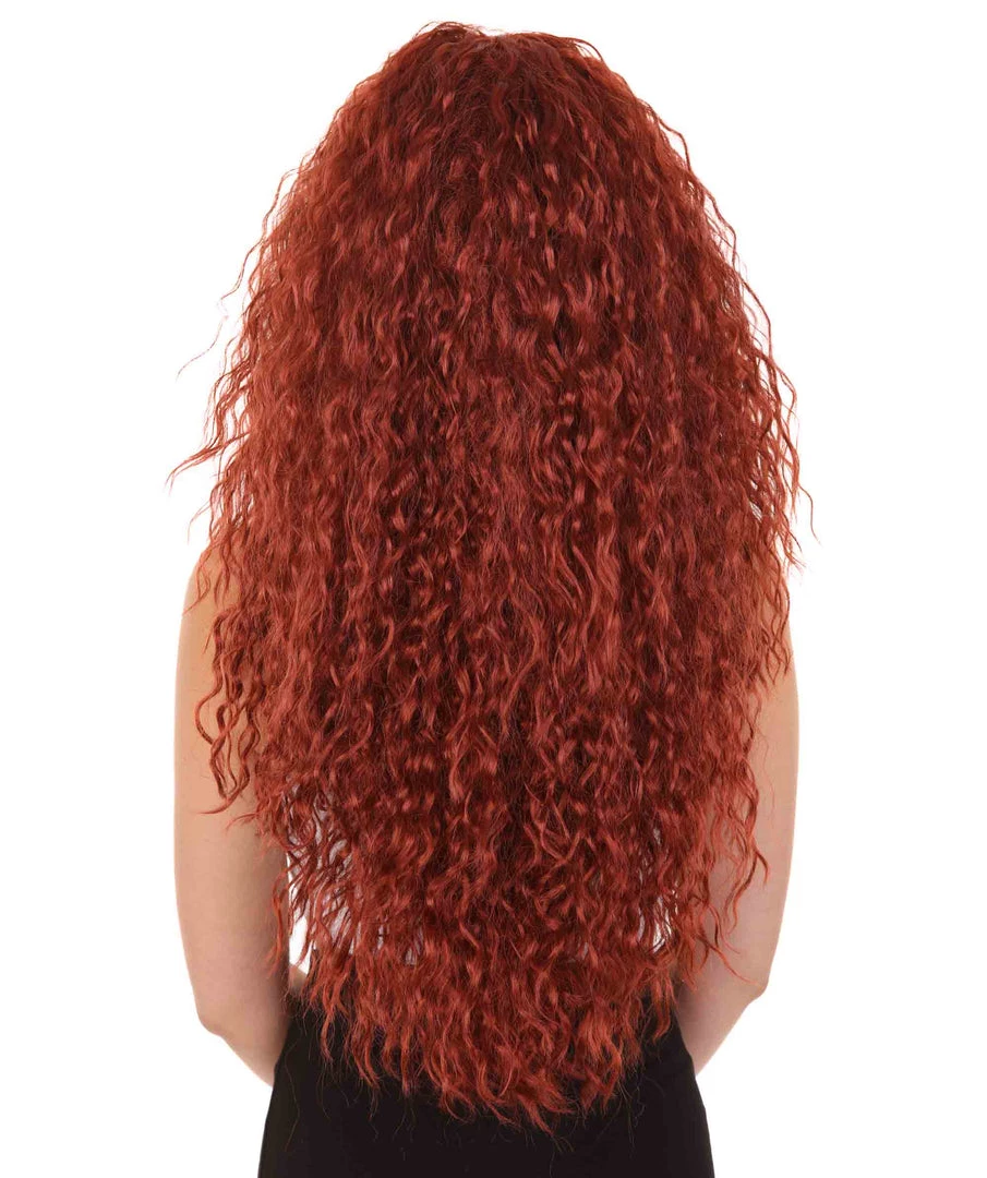 HPO Women's Princess Womens Wig | Super Size Jumbo TV/Movie Auburn Wig | Premium Breathable Capless Cap