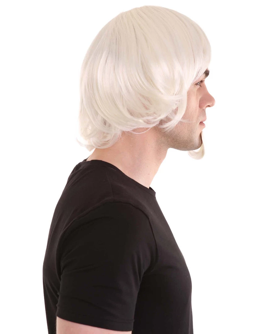 HPO Uncle White Mens Costume Wig And Goatee Set | Cosplay Halloween Wig | Premium Breathable Capless Cap