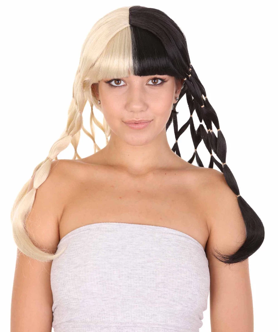 HPO Singer Womens Wig | Fancy Style Blonde Black Wig | Premium Breathable Capless Cap Women's