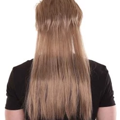 HPO Bounty Hunter Mens Wig | Brown Cosplay Halloween Wig | Premium Breathable Capless Cap Men's