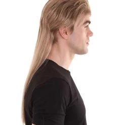 HPO Bounty Hunter Mens Wig | Brown Cosplay Halloween Wig | Premium Breathable Capless Cap Men's