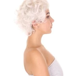 HPO Women's Women Santa Claus Wig | Blonde Merry Christmas Wig | Premium Breathable Capless Cap