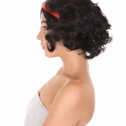 HPO Men's Princess Womens Wig | Black Short Queen Wig | Premium Breathable Capless Cap