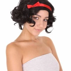 HPO Men's Princess Womens Wig | Black Short Queen Wig | Premium Breathable Capless Cap