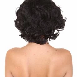 HPO Men's Princess Womens Wig | Black Short Queen Wig | Premium Breathable Capless Cap