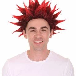 HPO Kids Bang Bang Red Wig | Red Cosplay Halloween Wig | Premium Breathable Capless Cap