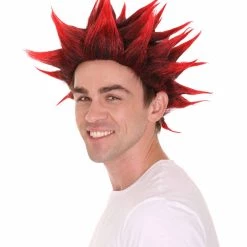 HPO Kids Bang Bang Red Wig | Red Cosplay Halloween Wig | Premium Breathable Capless Cap