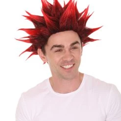 HPO Kids Bang Bang Red Wig | Red Cosplay Halloween Wig | Premium Breathable Capless Cap