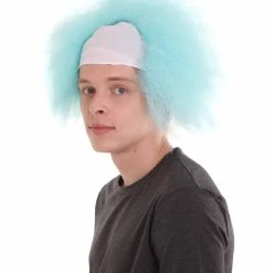 HPO Half Bald Head Mens Short Wig, Grey Men's