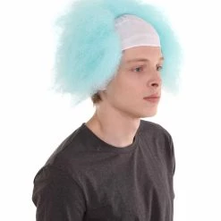 HPO Half Bald Head Mens Short Wig, Grey Men's