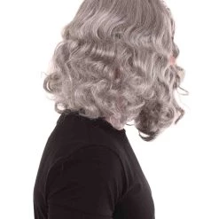 HPO Men's Mens Biblical Wig And Beard Grey Set | Gray Cosplay Halloween Wig | Premium Breathable Capless Cap