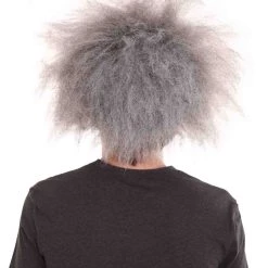 HPO Half Bald Head Mens Short Wig, Grey Men's