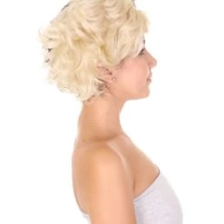 HPO Womens Short Two Tone Black And White Pixie With Heart Bangs | Premium Breathable Capless Cap