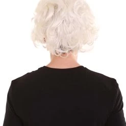 HPO Men's Crazy Scientist Mens Wig | White Cosplay Halloween Wig | Premium Breathable Capless Cap