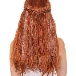 HPO Women's Comic Half-wavy Wig | Peach Wigs | Premium Breathable Capless Cap