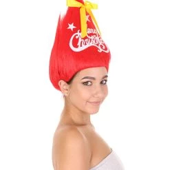 HPO Red Christmas Tree Unisex Wig | Merry Christmas Celebration Wig | Premium Breathable Capless Cap