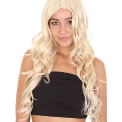 HPO Women's Sanderson Witch Sister Halloween Wig | Blonde TV/Movie Wigs | Premium Breathable Capless Cap