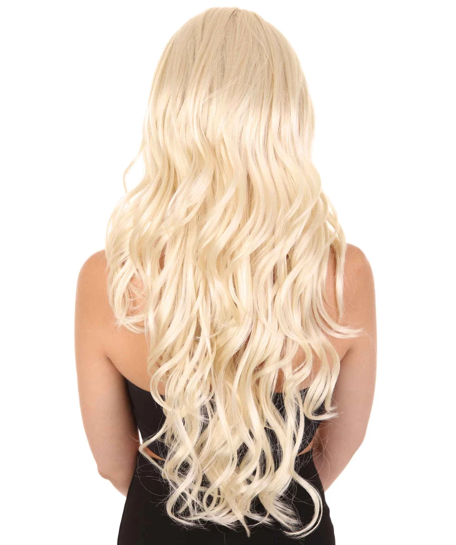 HPO Women's Sanderson Witch Sister Halloween Wig | Blonde TV/Movie Wigs | Premium Breathable Capless Cap