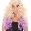 HPO Descendants 2 Mal Wig | Blond Purple TV/Movie Fancy Cosplay Halloween Wig | Premium Breathable Capless Cap