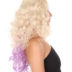 HPO Descendants 2 Mal Wig | Blond Purple TV/Movie Fancy Cosplay Halloween Wig | Premium Breathable Capless Cap