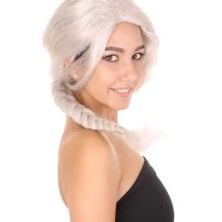 HPO Women's Womens Princess Adult Braided Wig | Blonde TV/Movie Wigs | Premium Breathable Capless Cap