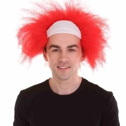 HPO Half Bald Head Mens Short Wig, Grey Men's