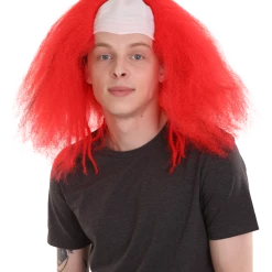 HPO Bald Clown Mens Wig | Multiple Color Choice Men's