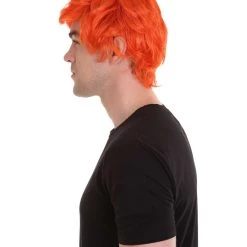 HPO Ginger Tony Mens Wig | Orange Cosplay Halloween Wig | Premium Breathable Capless Cap Men's