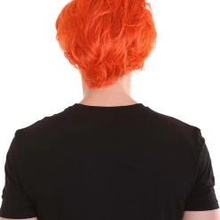 HPO Ginger Tony Mens Wig | Orange Cosplay Halloween Wig | Premium Breathable Capless Cap Men's