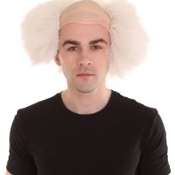 HPO Bald Old Men Style Wig | Bald Cap White Wig